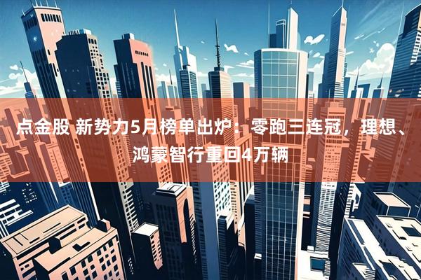 点金股 新势力5月榜单出炉：零跑三连冠，理想、鸿蒙智行重回4万辆