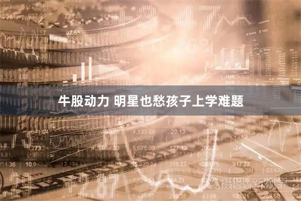 牛股动力 明星也愁孩子上学难题